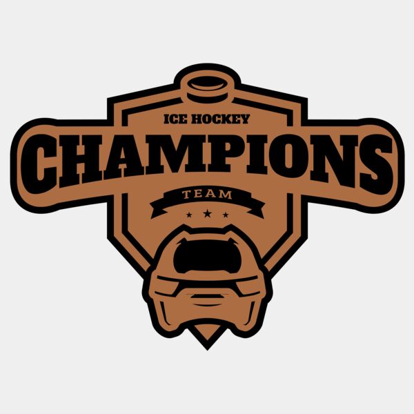 Champions Team Ice Hockey logo template Thumbnail