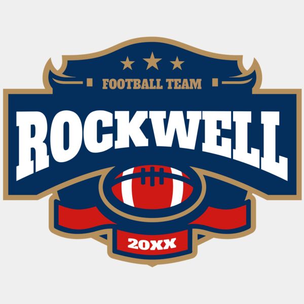 Rockwell Football team logo template Thumbnail