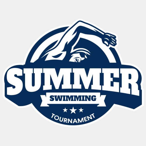 Summer Swimming Tournament logo template Thumbnail