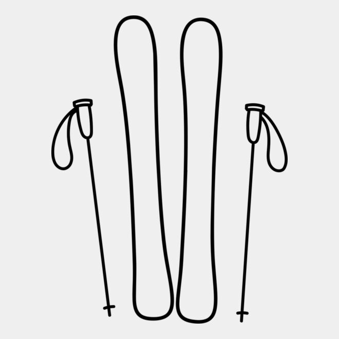 Ski Board and Poles 2 Thumbnail