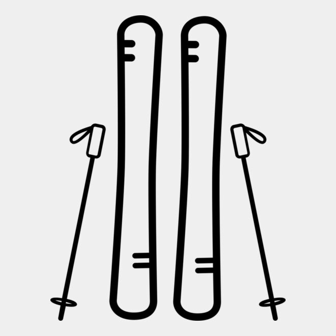 Ski Board and Poles Thumbnail