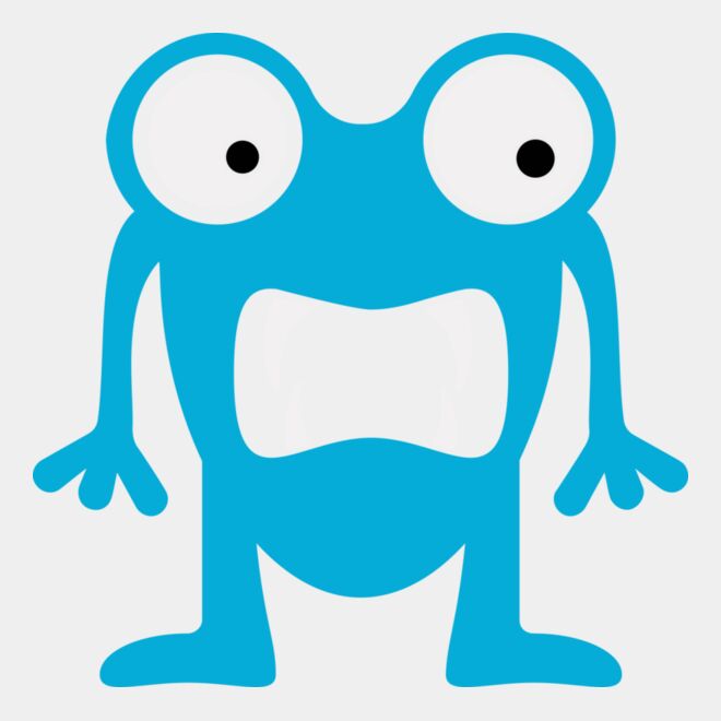 Cute Blue Monster Thumbnail