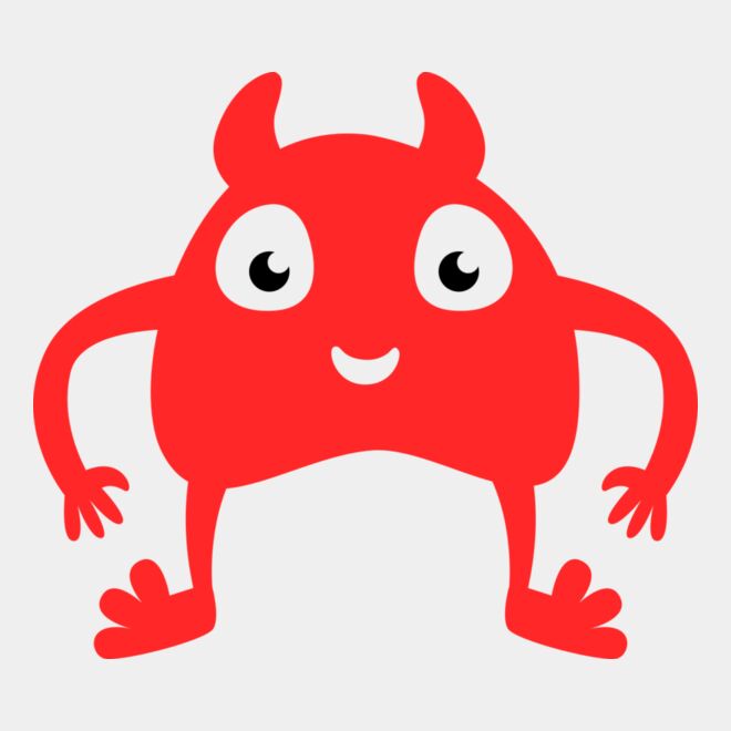 Cute Red Monster Thumbnail