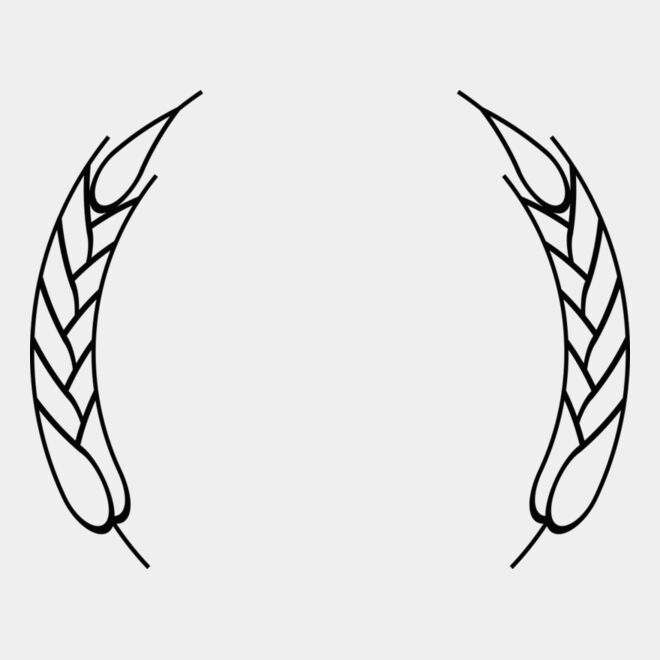 Wheat Laurel Half Wreath Thumbnail