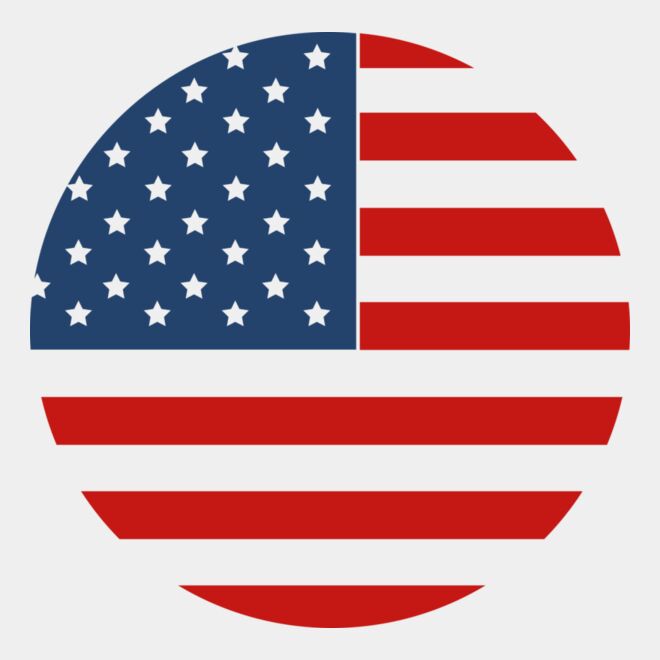 US Flag in Circle Thumbnail