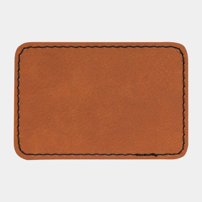 3" x 2" Rectangle Rawhide Patch Thumbnail