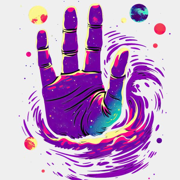 Purple Space Hand Thumbnail
