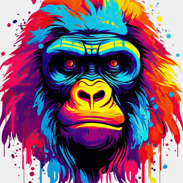 Colorful Gorilla Thumbnail