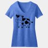 Women's Perfect Blend ® CVC V Neck Tee Thumbnail