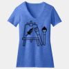 Women's Perfect Blend ® CVC V Neck Tee Thumbnail