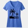 Women's Perfect Blend ® CVC V Neck Tee Thumbnail