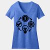 Women's Perfect Blend ® CVC V Neck Tee Thumbnail
