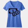 Women's Perfect Blend ® CVC V Neck Tee Thumbnail