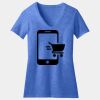 Women's Perfect Blend ® CVC V Neck Tee Thumbnail