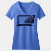 Women's Perfect Blend ® CVC V Neck Tee Thumbnail