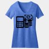 Women's Perfect Blend ® CVC V Neck Tee Thumbnail