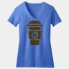 Women's Perfect Blend ® CVC V Neck Tee Thumbnail