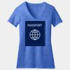 Women's Perfect Blend ® CVC V Neck Tee Thumbnail