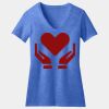 Women's Perfect Blend ® CVC V Neck Tee Thumbnail