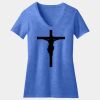 Women's Perfect Blend ® CVC V Neck Tee Thumbnail