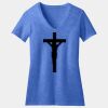 Women's Perfect Blend ® CVC V Neck Tee Thumbnail