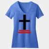 Women's Perfect Blend ® CVC V Neck Tee Thumbnail