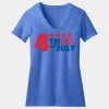Women's Perfect Blend ® CVC V Neck Tee Thumbnail