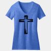 Women's Perfect Blend ® CVC V Neck Tee Thumbnail