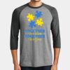 Mens Perfect Tri ® 3/4 Sleeve Raglan Thumbnail