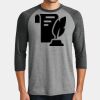 Mens Perfect Tri ® 3/4 Sleeve Raglan Thumbnail