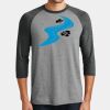 Mens Perfect Tri ® 3/4 Sleeve Raglan Thumbnail