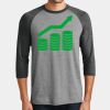 Mens Perfect Tri ® 3/4 Sleeve Raglan Thumbnail