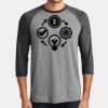 Mens Perfect Tri ® 3/4 Sleeve Raglan Thumbnail
