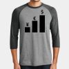 Mens Perfect Tri ® 3/4 Sleeve Raglan Thumbnail