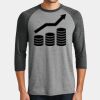Mens Perfect Tri ® 3/4 Sleeve Raglan Thumbnail