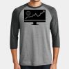 Mens Perfect Tri ® 3/4 Sleeve Raglan Thumbnail