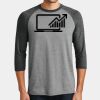 Mens Perfect Tri ® 3/4 Sleeve Raglan Thumbnail