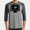 Mens Perfect Tri ® 3/4 Sleeve Raglan Thumbnail
