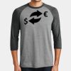 Mens Perfect Tri ® 3/4 Sleeve Raglan Thumbnail