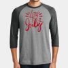 Mens Perfect Tri ® 3/4 Sleeve Raglan Thumbnail