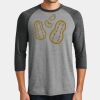 Mens Perfect Tri ® 3/4 Sleeve Raglan Thumbnail