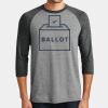 Mens Perfect Tri ® 3/4 Sleeve Raglan Thumbnail
