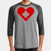 Mens Perfect Tri ® 3/4 Sleeve Raglan Thumbnail