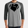 Mens Perfect Tri ® 3/4 Sleeve Raglan Thumbnail
