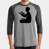 Mens Perfect Tri ® 3/4 Sleeve Raglan Thumbnail