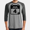 Mens Perfect Tri ® 3/4 Sleeve Raglan Thumbnail