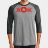 Mens Perfect Tri ® 3/4 Sleeve Raglan Thumbnail