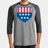 Mens Perfect Tri ® 3/4 Sleeve Raglan Thumbnail